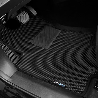 Clim Art® - All-Weather 1st & 2nd Row Black Rubber Floor Mat Set