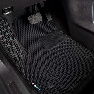 Clim Art® - All-Weather 1st & 2nd Row Black Rubber Floor Mat Set