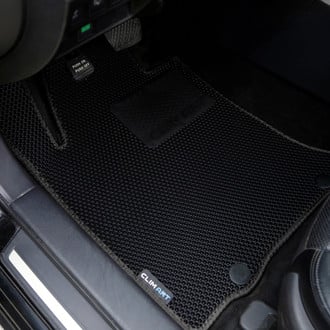 Clim Art® - All-Weather 1st & 2nd Row Black Rubber Floor Mat Set