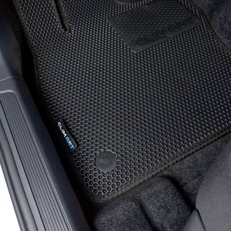 Clim Art® - All-Weather 1st & 2nd Row Black Rubber Floor Mat Set