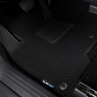 Clim Art® - All-Weather 1st & 2nd Row Black Rubber Floor Mat Set