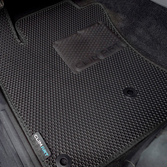 Clim Art® - All-Weather 1st & 2nd Row Black Rubber Floor Mat Set