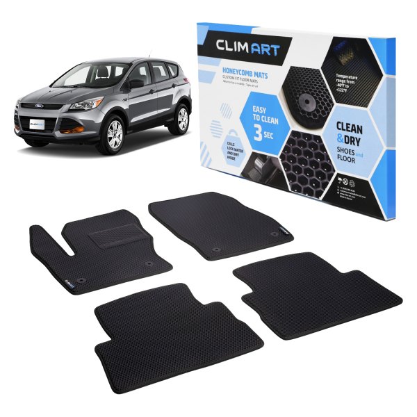 Clim Art® - All-Weather Black Floor Mat Set