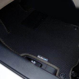 Clim Art® - All-Weather 1st & 2nd Row Black Rubber Floor Mat Set