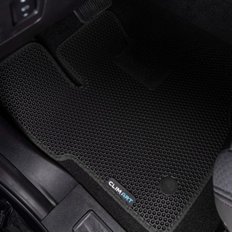 Clim Art® - All-Weather 1st & 2nd Row Black Rubber Floor Mat Set
