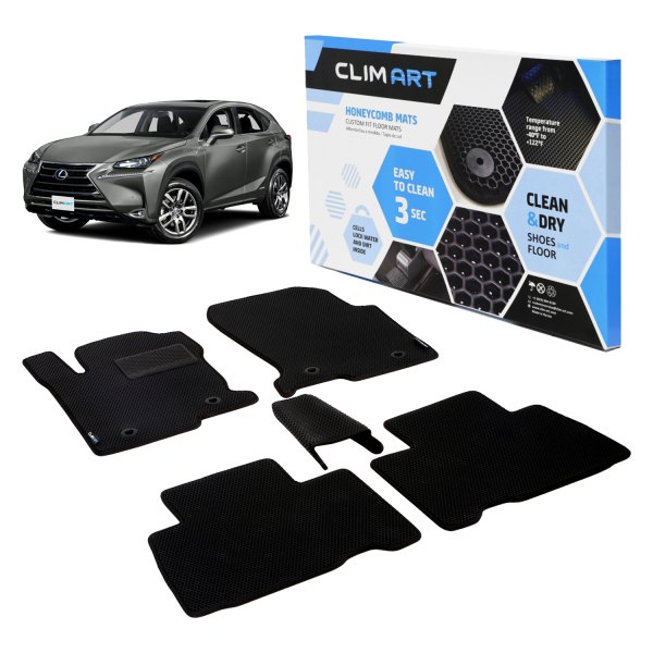 Clim Art® - All-Weather Black Floor Mat Set