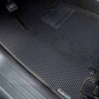 Clim Art® - All-Weather 1st, 2nd & 3rd Row Black Rubber Floor Mat Set