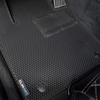 Clim Art® - All-Weather 1st & 2nd Row Black Rubber Floor Mat Set