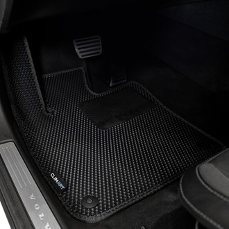 Clim Art® - All-Weather 1st & 2nd Row Black Rubber Floor Mat Set