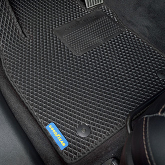 Clim Art® - All-Weather 1st & 2nd Row Black Rubber Floor Mat Set