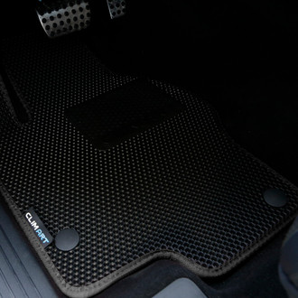 Clim Art® - All-Weather 1st & 2nd Row Black Rubber Floor Mat Set
