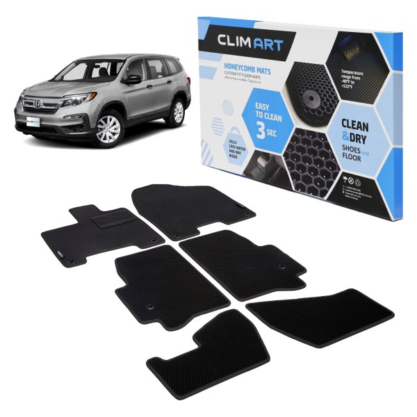 Clim Art® - All-Weather Black Floor Mat Set