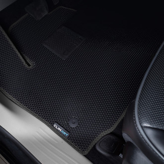 Clim Art® - All-Weather 1st, 2nd & 3rd Row Black Rubber Floor Mat Set
