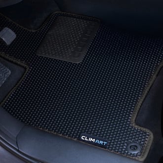 Clim Art® - All-Weather 1st & 2nd Row Black Rubber Floor Mat Set