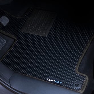Clim Art® - All-Weather 1st, 2nd & 3rd Row Black Rubber Floor Mat Set