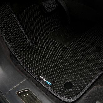 Clim Art® - All-Weather 1st & 2nd Row Black Rubber Floor Mat Set