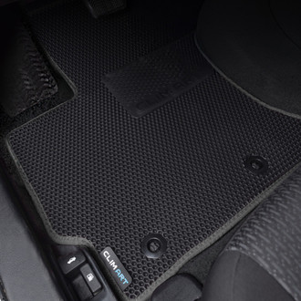 Clim Art® - All-Weather 1st & 2nd Row Black Rubber Floor Mat Set