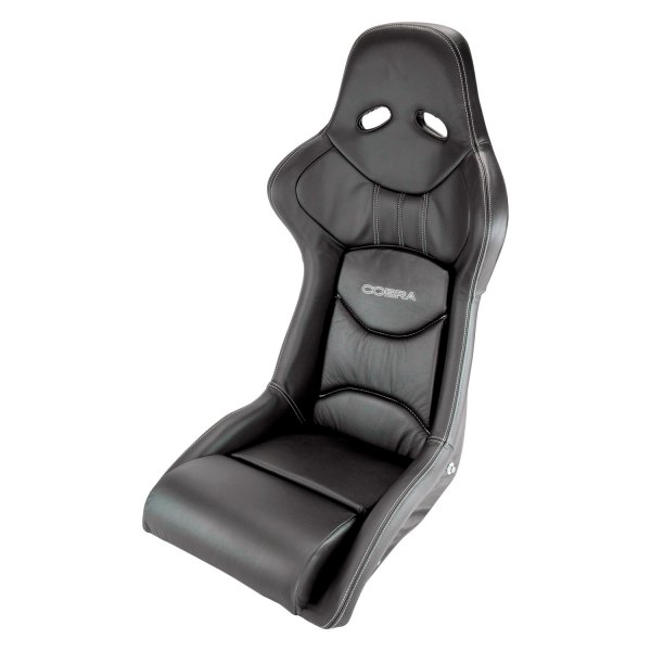 Cobra Seats® - Nogaro Street GRP Composite Low Profile Racing Seat, Black Leather