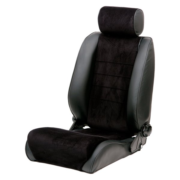 Cobra Seats® - Stutgart Series Vinyl/Corduroy Racing Seat, Black