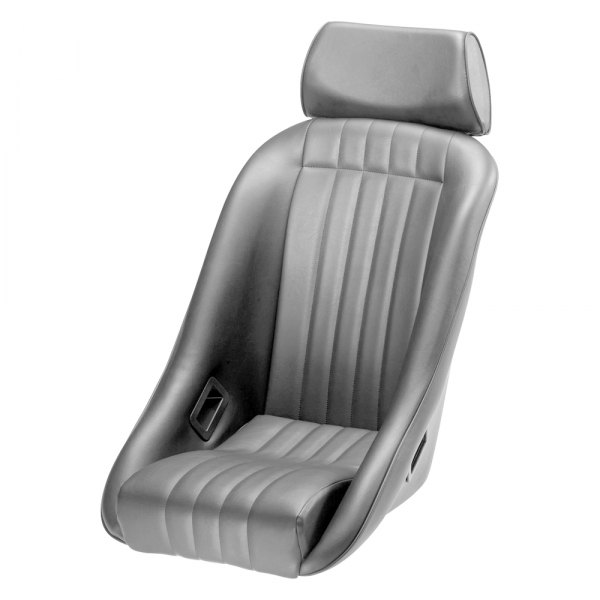 Cobra Seats® - Classic CS Gray Soft Grain Vinyl Race Seat with Headrest