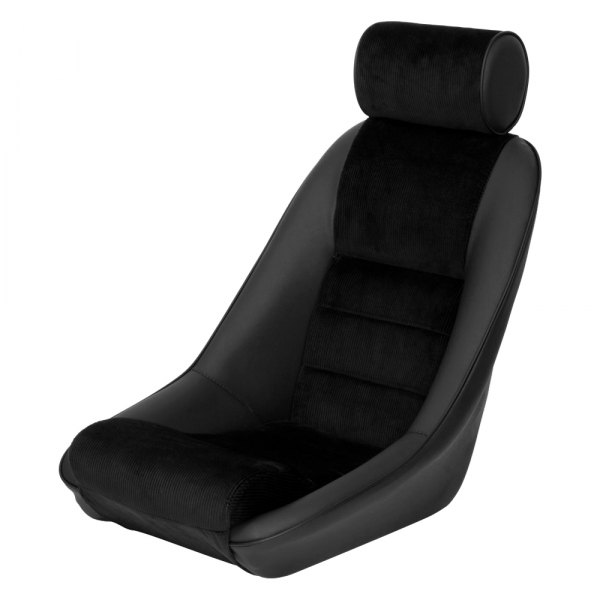 Cobra Seats® - Classic RS Headrest Black Leather/Corduroy Race Seat