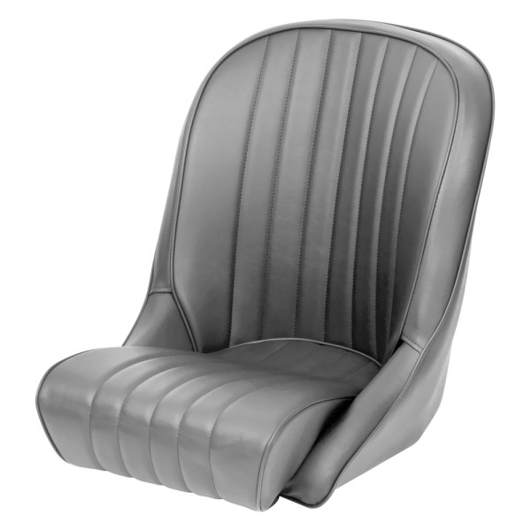 Cobra Seats® - Roadster XL Gray Vinyl with Piping Race Seat