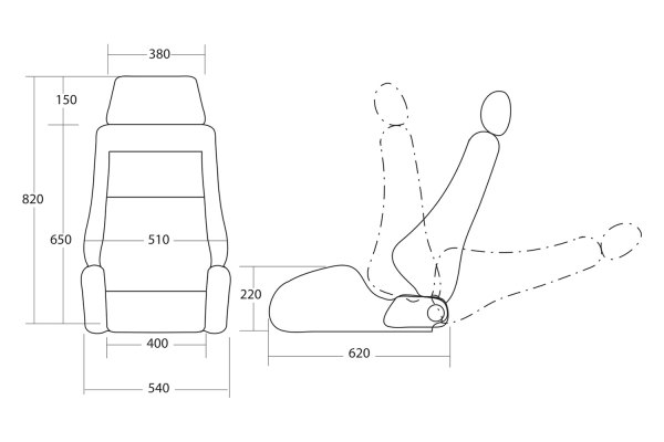 Cobra Seats® - Le Mans Racing Seat Dimensions