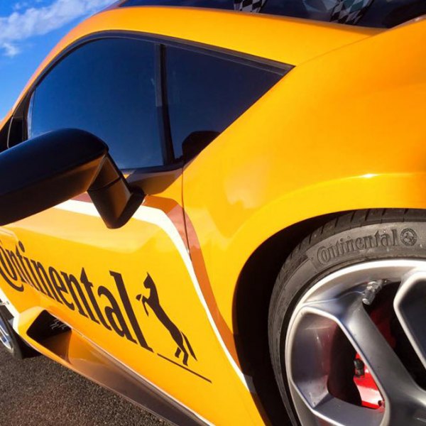 CONTINENTAL® - Tires on Yellow Lamborghini