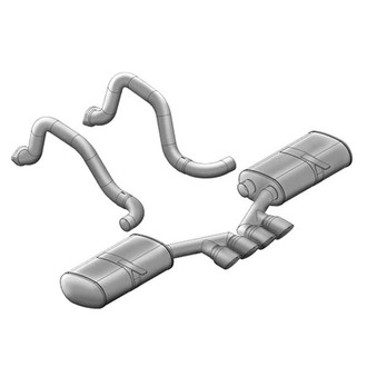 Corsa® - Sport™ 304 SS Axle-Back Exhaust System with Quad Rear Exit