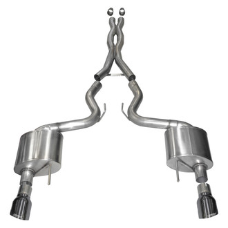 Corsa® - Xtreme™ 304 SS Cat-Back Exhaust System with Split Rear Exit