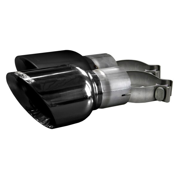 Corsa® - Pro-Series 304 SS Round Angle Cut Single Black PVD Exhaust Tips