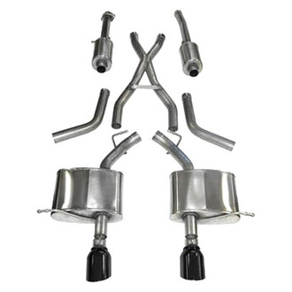 Corsa® 14459BLK - Sport™ 304 SS Cat-Back Exhaust System with Split Rear Exit