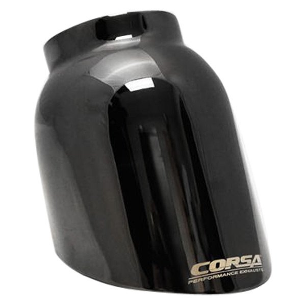 Corsa® - Pro-Series 304 SS Round Double-Wall Black Exhaust Tip