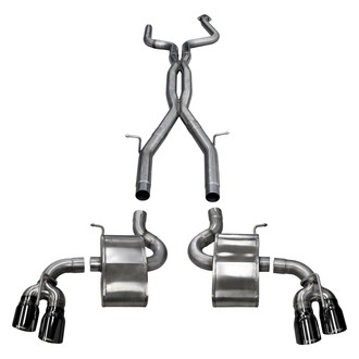 Corsa® 14770BLK - Xtreme Plus™ 304 SS Cat-Back Exhaust System with Quad Rear Exit