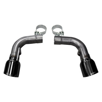 Corsa® - Pro-Series 304 SS Round Angle Cut Clamp-On Single Black PVD Exhaust Tips