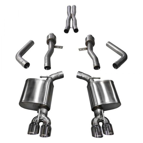 Corsa® 21005 - Sport™ 304 SS Cat-Back Exhaust System with Quad Rear Exit