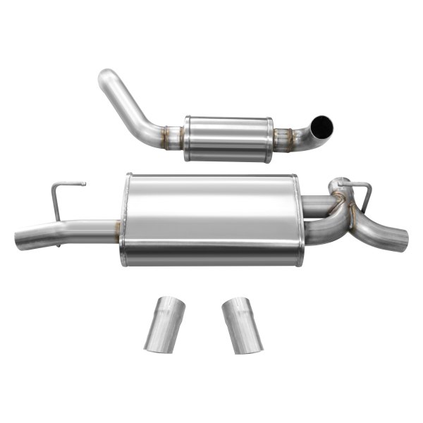 Corsa® - Touring™ Stainless Steel Axle-Back Exhaust System, Jeep Wrangler