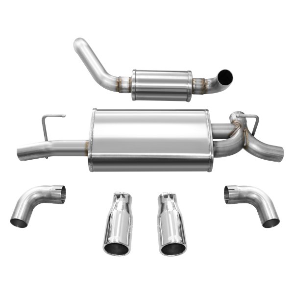 Corsa® - Touring™ Stainless Steel Axle-Back Exhaust System, Jeep Wrangler