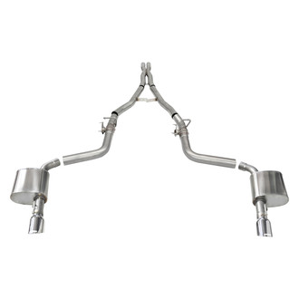 Corsa® - Xtreme™ 304 SS Valved Cat-Back Exhaust System with Split Rear Exit