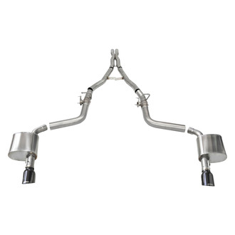 Corsa® - Xtreme™ 304 SS Valved Cat-Back Exhaust System with Split Rear Exit