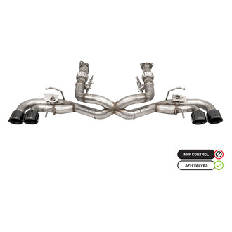 Corsa® - Variable Sound™ 304 SS Valved Muffler Delete Cat-Back Exhaust System with Quad Rear Exit