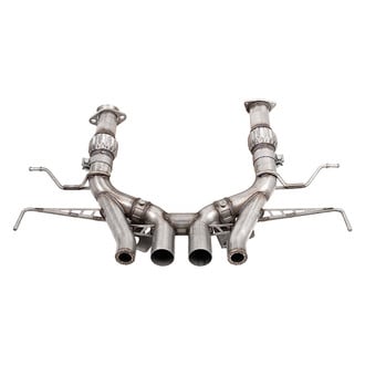 Corsa® - Track Series™ 304 SS Muffler Delete Cat-Back Exhaust System with Quad Rear Exit