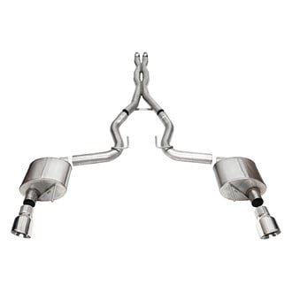Corsa® - Xtreme™ 304 SS Cat-Back Exhaust System with Split Rear Exit