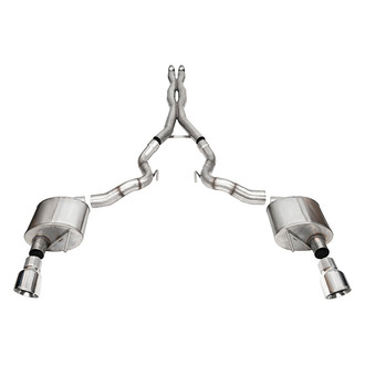 Corsa® - Xtreme™ 304 SS Cat-Back Exhaust System with Split Rear Exit