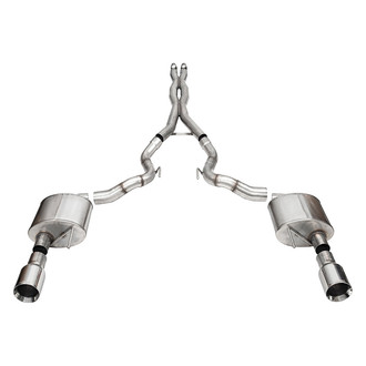 Corsa® - Xtreme™ 304 SS Cat-Back Exhaust System with Split Rear Exit