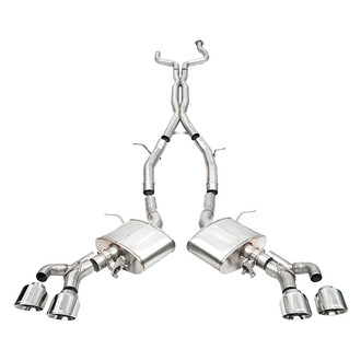 Corsa® - Variable Sound™ 304 SS Axle-Back Exhaust System with Quad Rear Exit