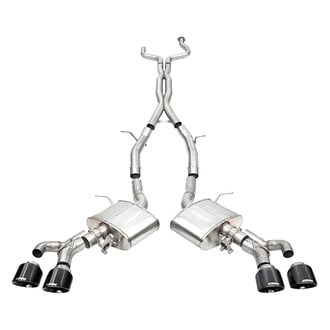 Corsa® 21317BLK - Variable Sound™ 304 SS Valved Cat-Back Exhaust System with Quad Rear Exit