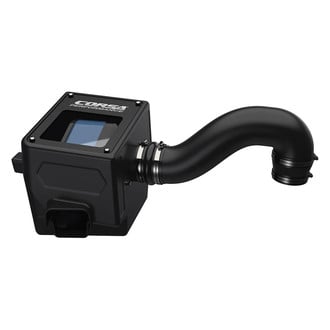 Corsa® - Closed Box Plastic Black Carbon Fiber Cold Air Intake System with Donaldson PowerCore® Blue Filter