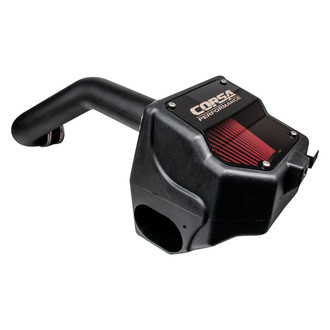 Corsa® - Closed Box Plastic Black Cold Air Intake System with MaxFlow 5™ Red Filter