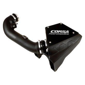 Corsa® - Closed Box Plastic Black Cold Air Intake System with Pro5 Blue Filter